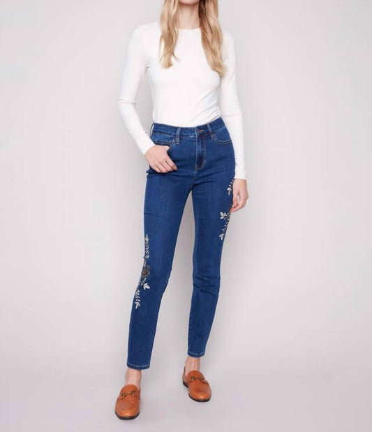 Charlie B - Beaded Embroidered Skinny Jeans