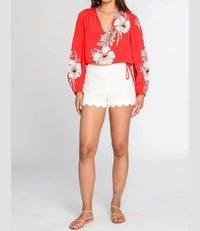 Elizabeth James The Label - Jojo Ric-rac Scallop Hem Shorts