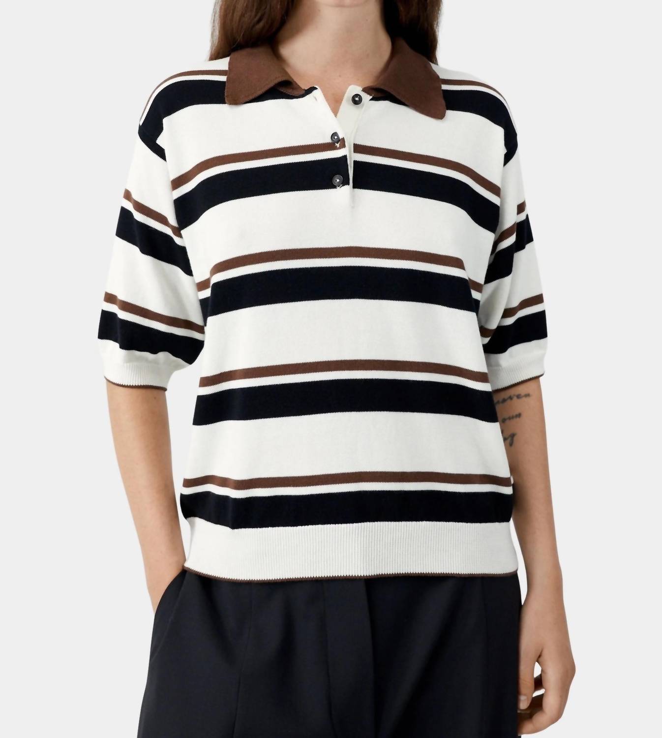 Cordera - Organic Cotton Striped Polo Shirt