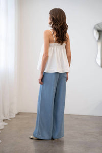 Elle Grey - Elastic Waist Wide Leg Pants
