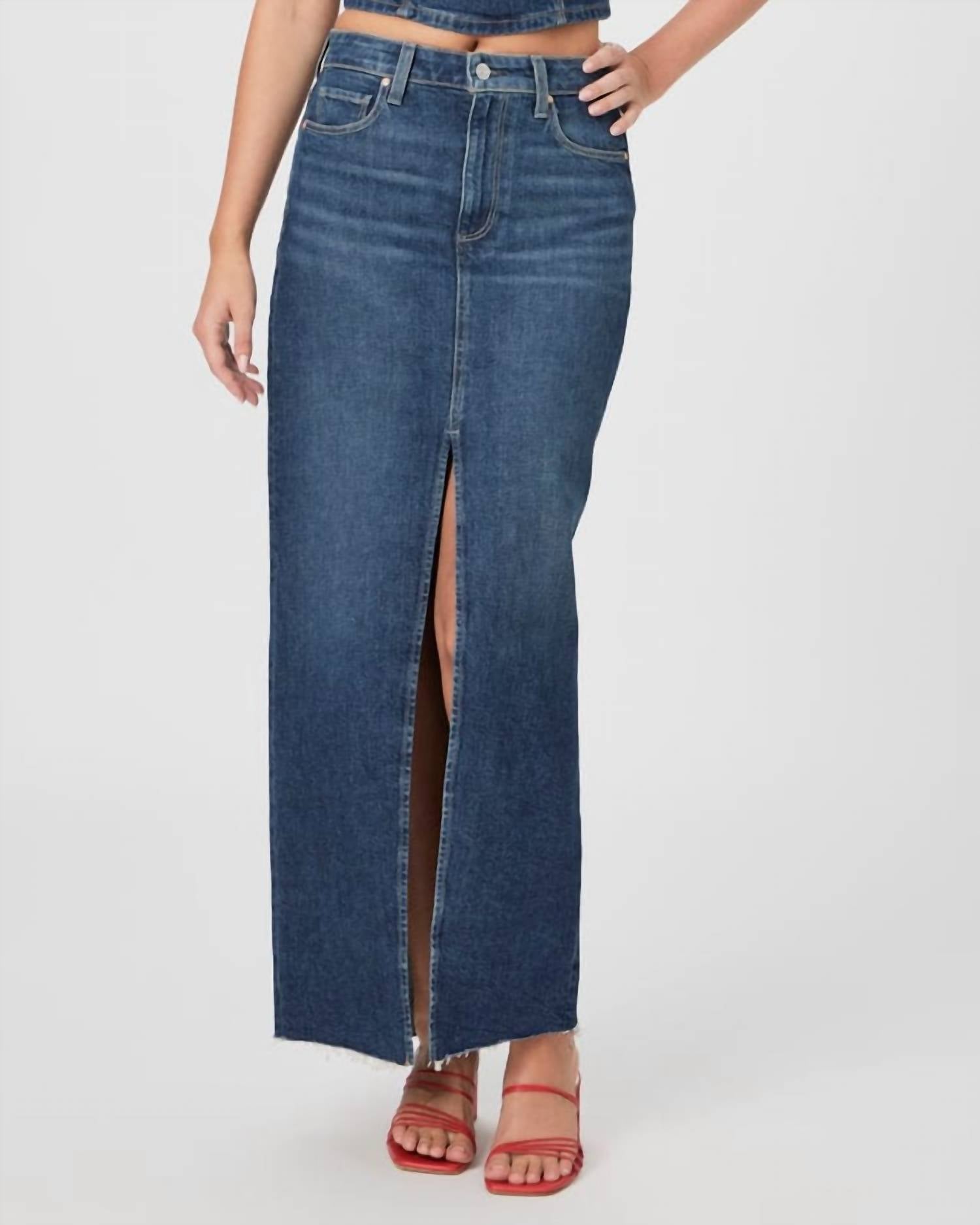 Paige - Angela Maxi Jean Skirt