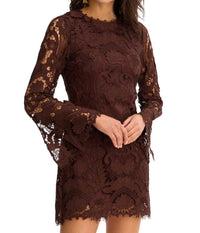 ALLISON NEW YORK Daisey Dress in chocolate brown - women's dress