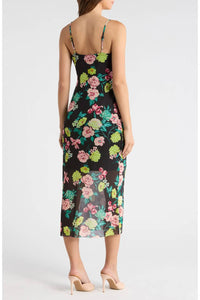 Steve Madden - Giselly Ditsy Floral Mesh Midi Dress