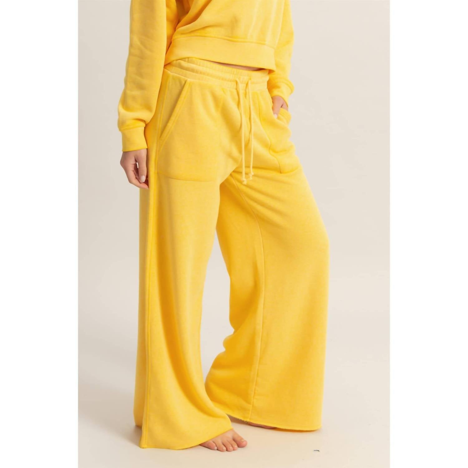 Hyfve - High Rise Wide Leg Drawstring Pants