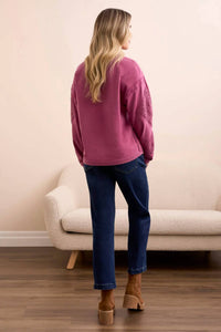 Tribal - Special Wash Drop Shoulder Sweatshirt