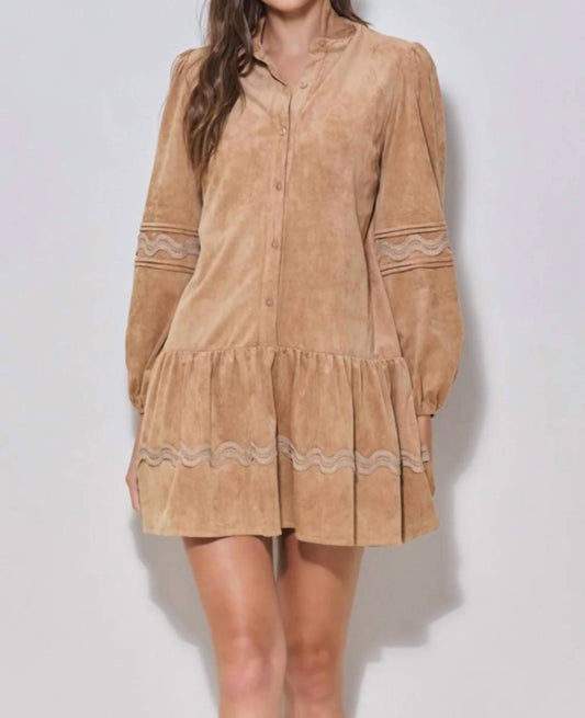 Able - Suede Babydoll Dress