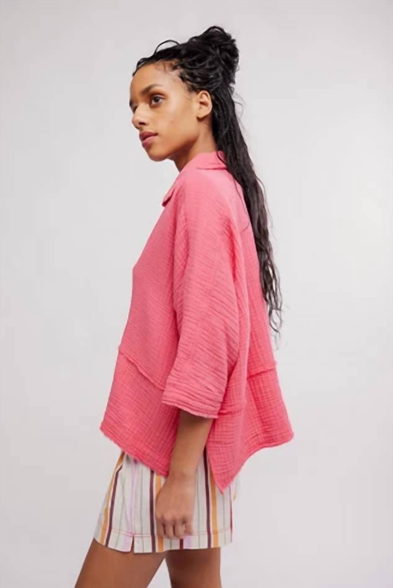 Free People - Happy Days Button-front Top