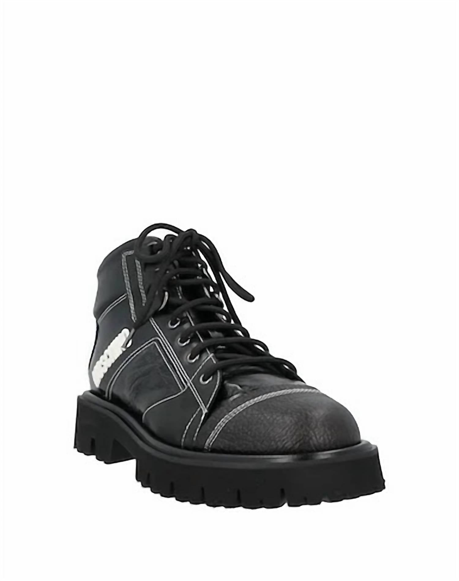 Moschino - Women's Logo-print Leather Boots