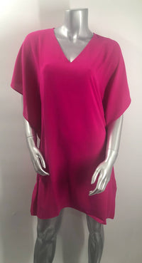 Jade Melody Tam Melanie Butterfly Drape Mini Dress in magenta - women's dress - detail view