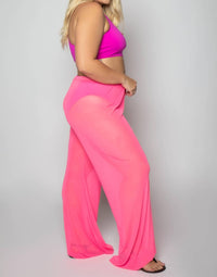 Good American - MESH WIDE PANTS