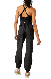 Free People Righteous Crisscross Onesie in black - women's pants - detail view