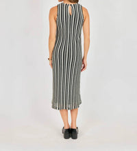 Sadie & Sage Moonlit Path Knit Dress in black ivory - women's dress - alternate view