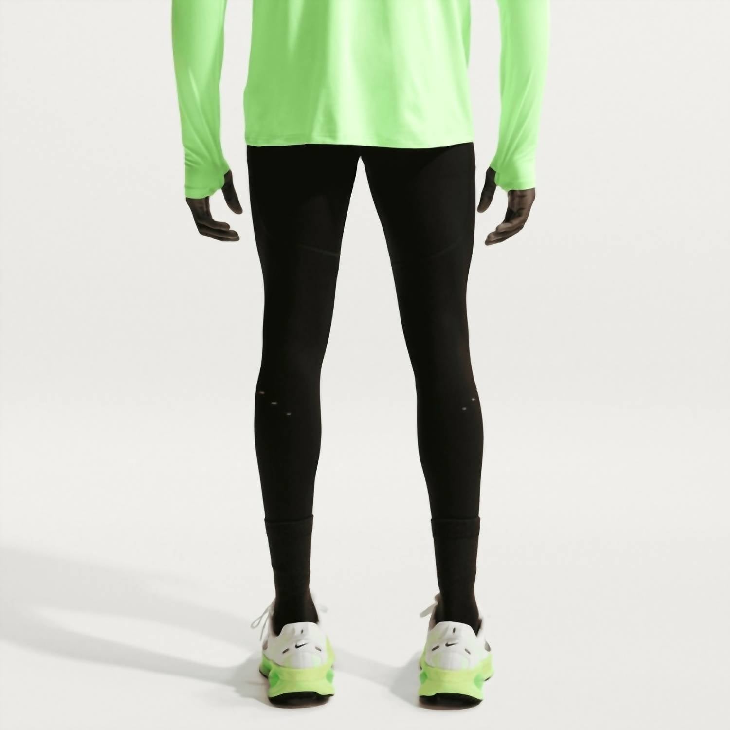 NIKE Dri-fit Stride Tights in black reflective silver - men's pants - detail view