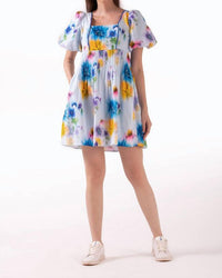 Celina Moon Jane Mini Dress in sky agadelle - women's dress - detail view