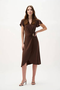 Joseph Ribkoff - Flutter Sleeve Midi Dress