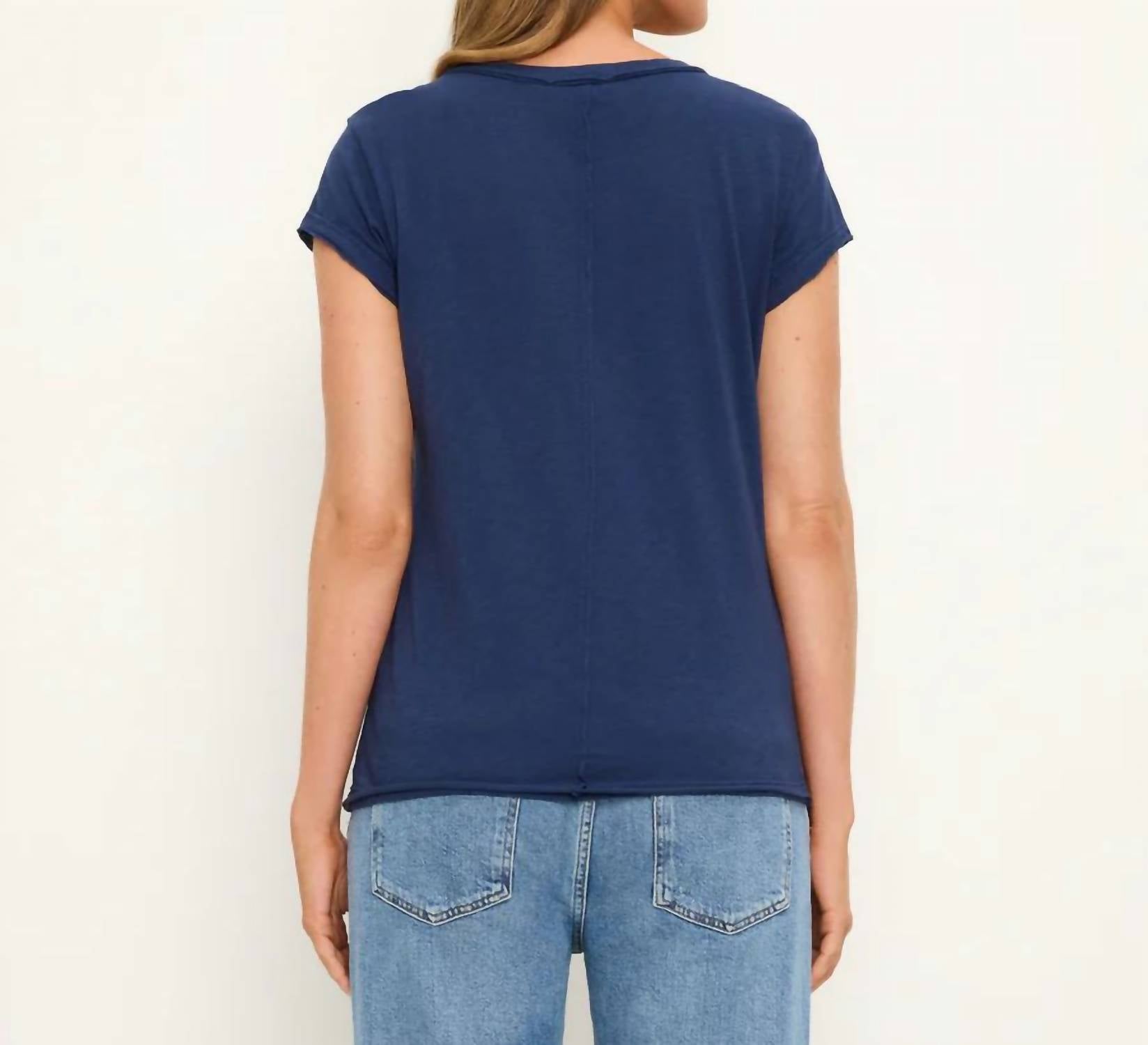 Michael Stars - Baxter V-neck Raw Edge Tee