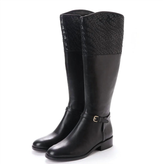 Cole Haan - Women's Genevieve Woven Leather Riding Boots