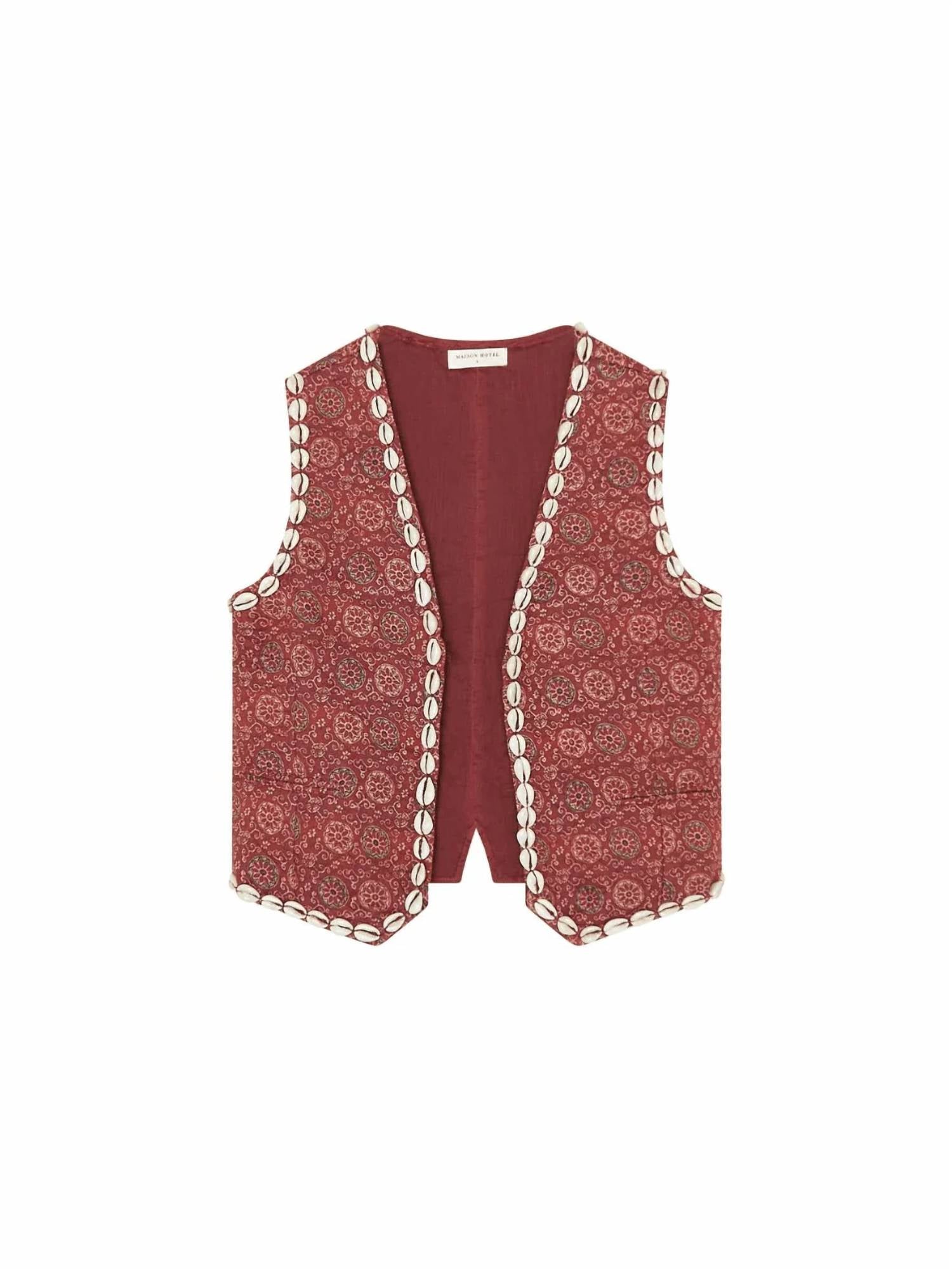 Maison Hotel - Dylan Shell Trimmed Boho Vest