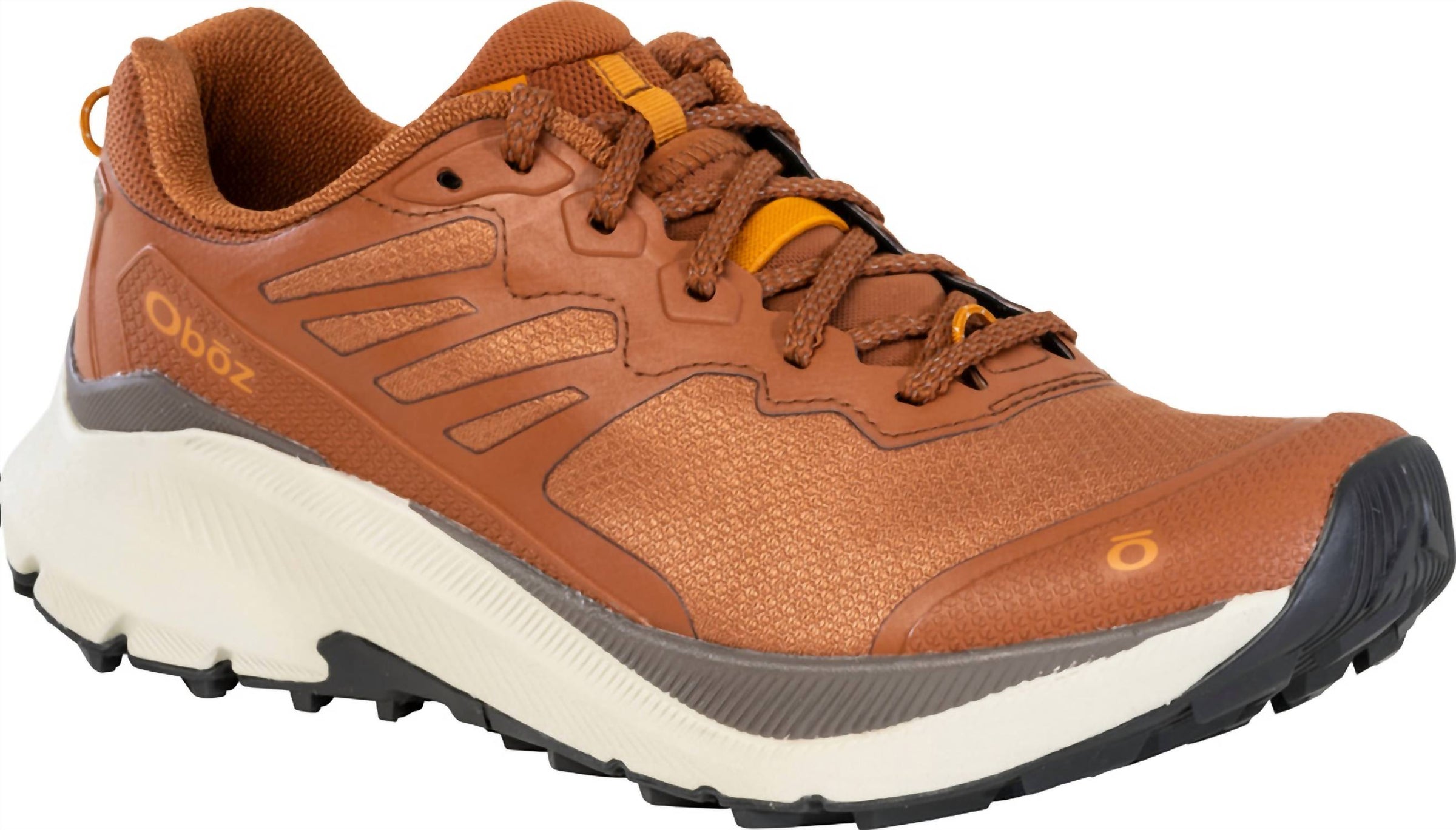 Oboz Men's Katabatic Wind Low Trail Shoes in copper - men's shoe - detail view