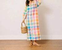 Sunshine Tienda - Cleo Plaid Maxi Dress