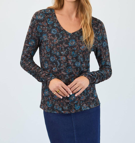 Fdj - Crest Floral Long Sleeve Top