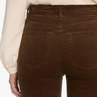 FRAME Women's Le Sleek Straight Corduroy Pants in bitter - women's pants - alternate view