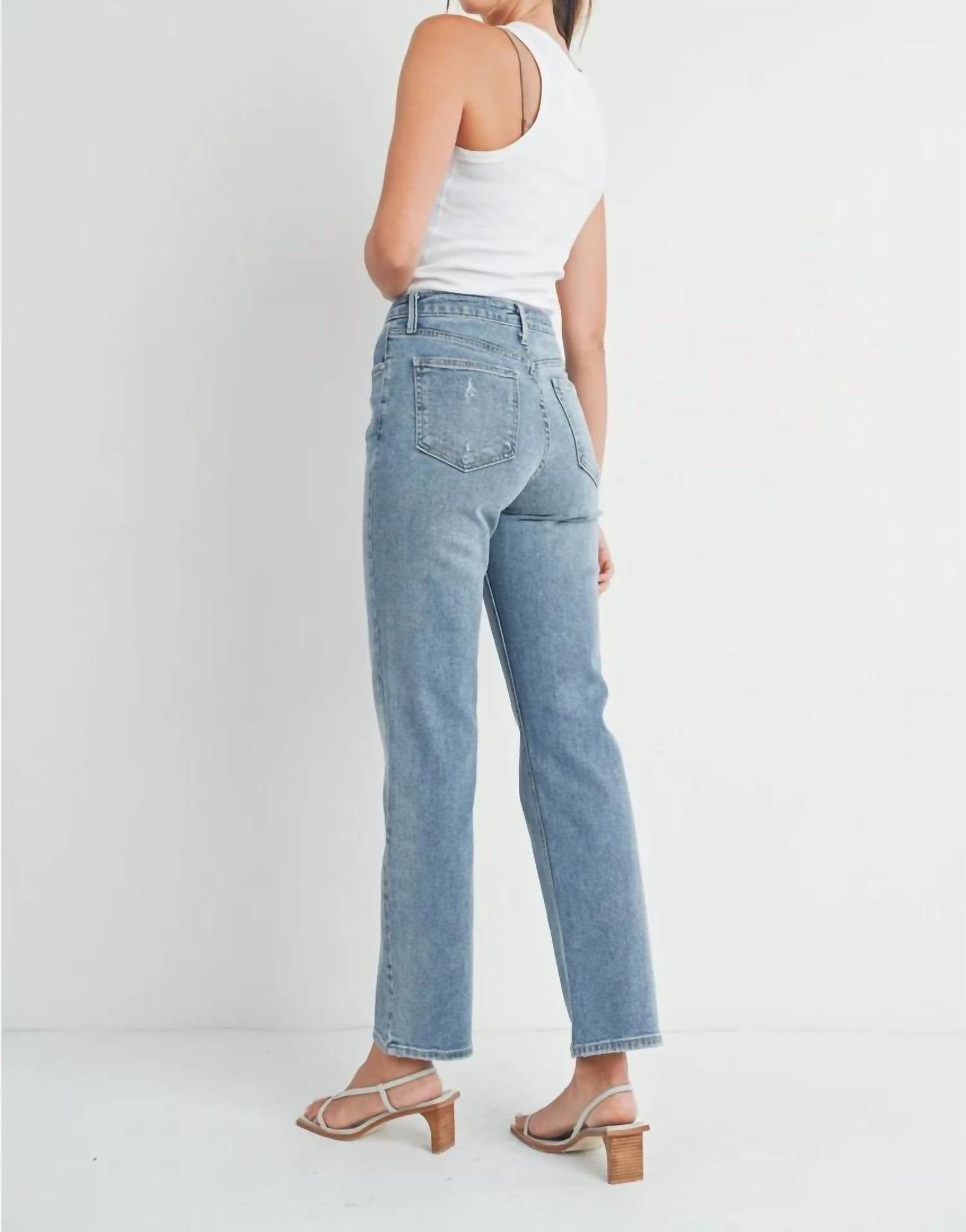 Just Black Denim - Full Length Straight Jeans