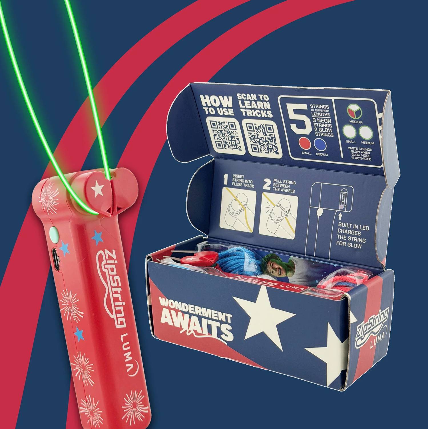 Zipstring - Limited Edition Light-up Floating String Toy