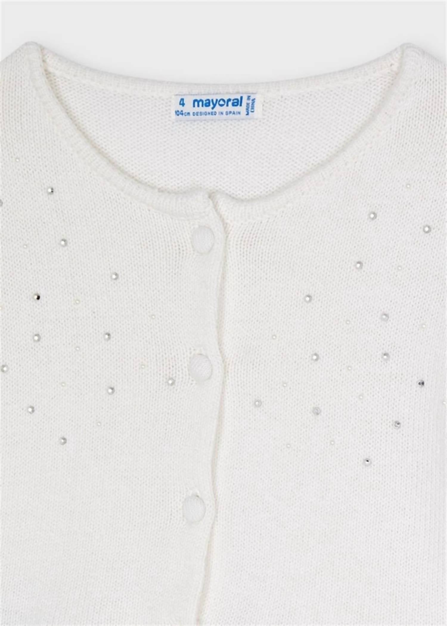 Mayoral Sparkle Cardigan in white - item - view 4