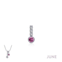 Lafonn Women's Birthstone Love Pendant in june alexandrite - women's item - detail view