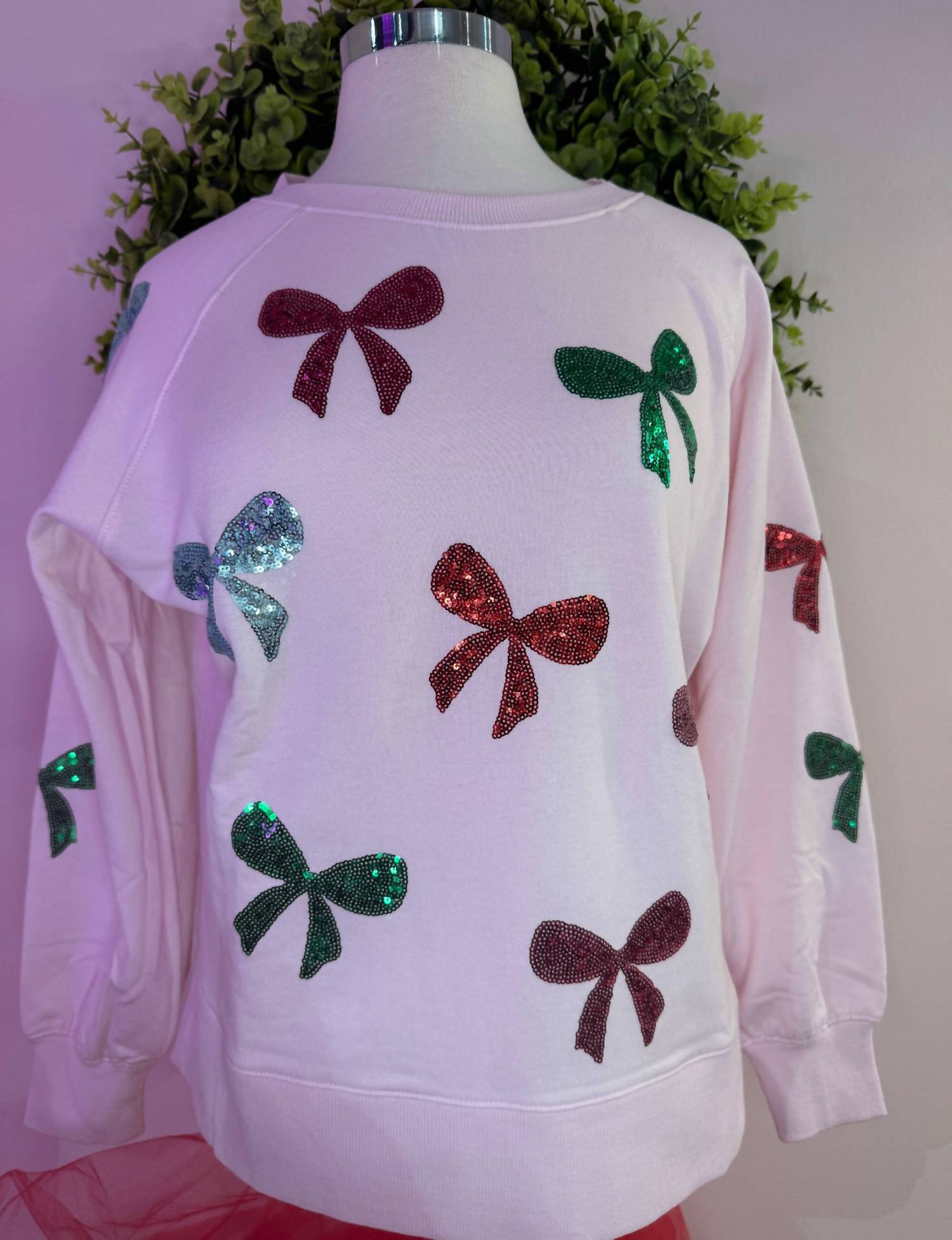 Mary Square - Sequin Bows Sweatshirt