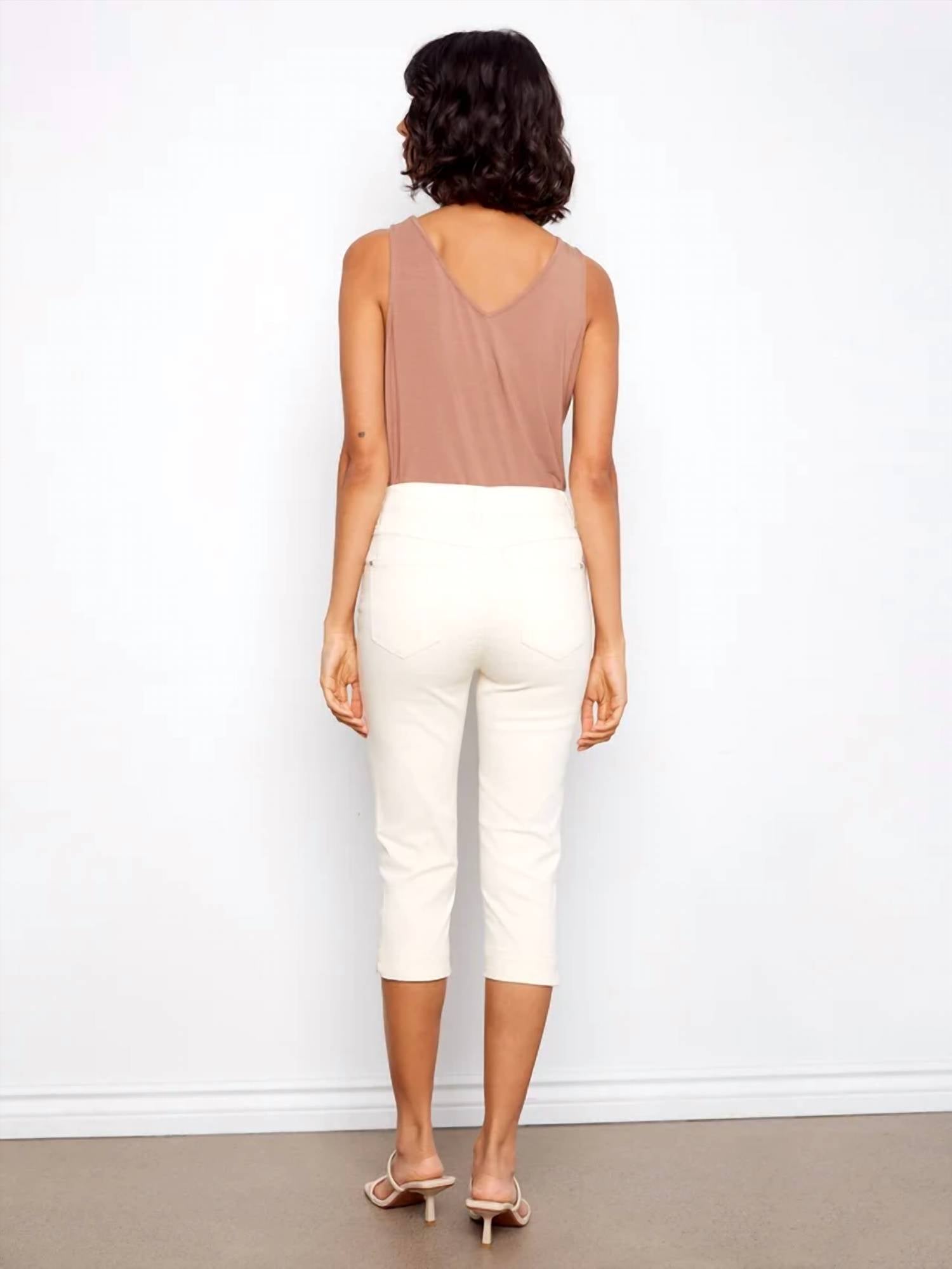 Charlie B - Knee High Capri Twill Pants