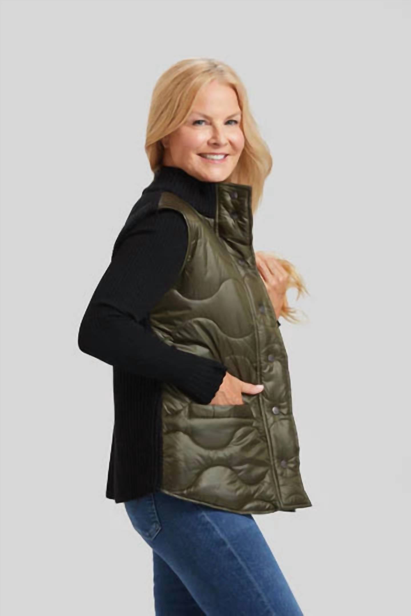 Peace Of Cloth - Quilted Snap Vest