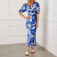 Karen Kane - Puff Sleeve Bias Dress