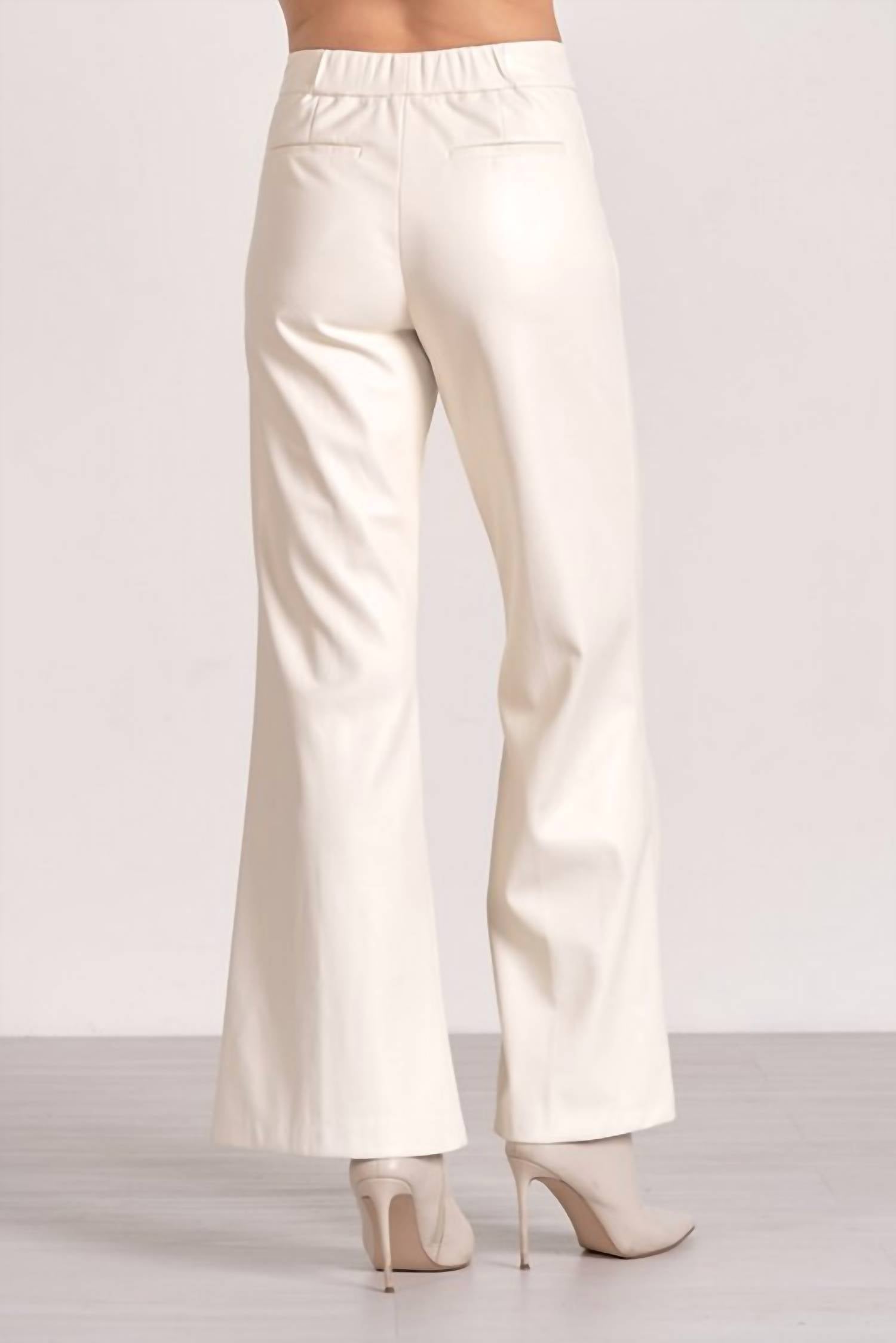 Elan - High Waisted Faux Leather Pants