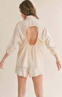 Sage The Label - Clementine Crush Cutout Back Shirt