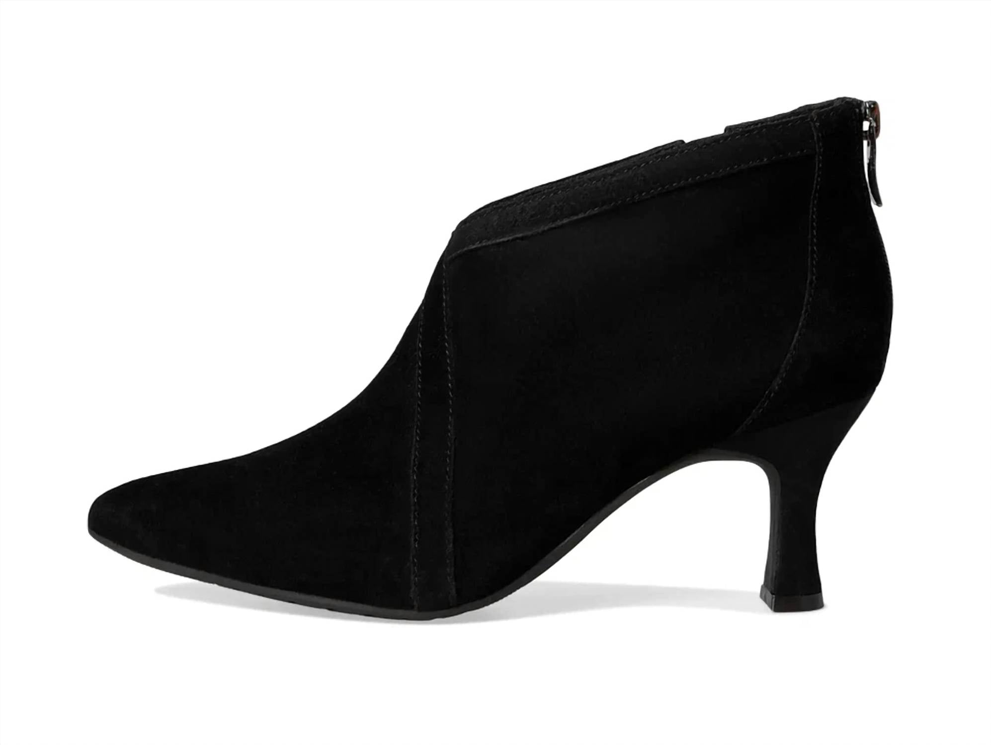 Clarks Women's Kataleyna Sol Ankle Boots in black suede - women's shoe - alternate view