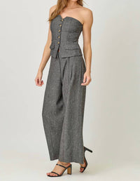 Mystree - Sparkle Pinstripe Tube Top