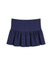 Katie J NYC Clarke Skirt in navy white dot - women's skirt - detail view