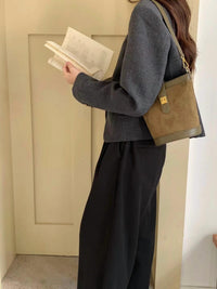 Pretty Persuasions - Women's Suede-like Microfiber Leather Shoulder Crossbody Bag