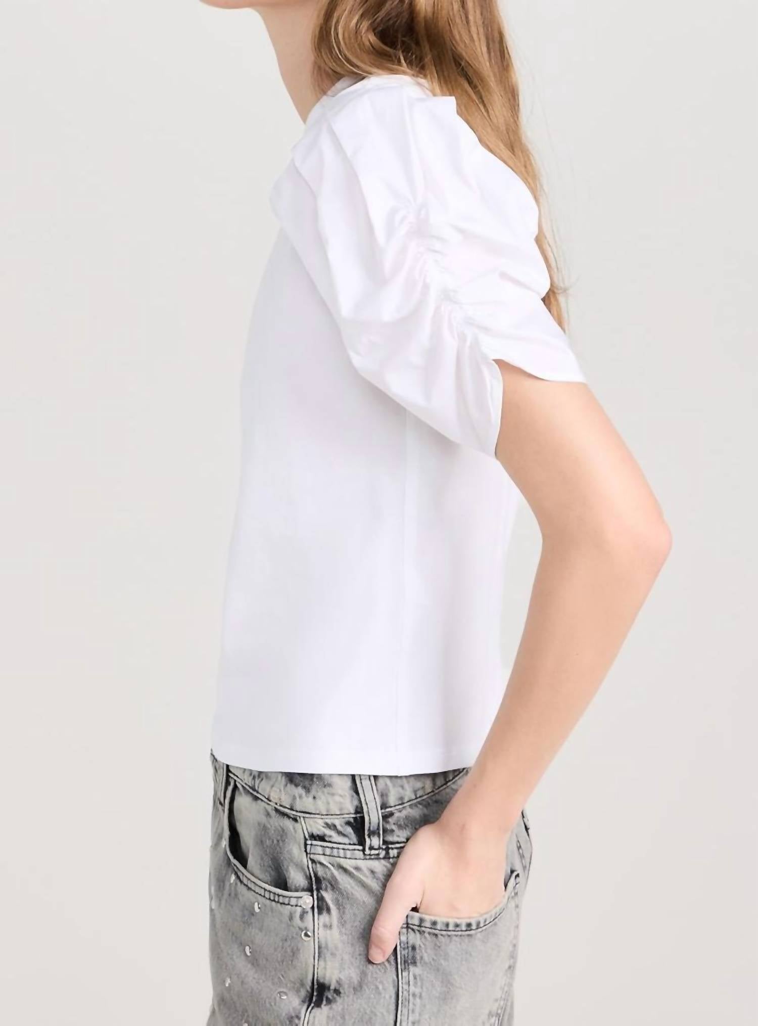 Frame - Pleated Puff Sleeve Tee