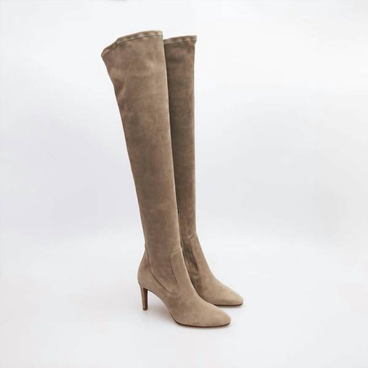 Ralph Lauren - Pre-loved Purple Label Adrien Calf Suede Over The Knee Boot