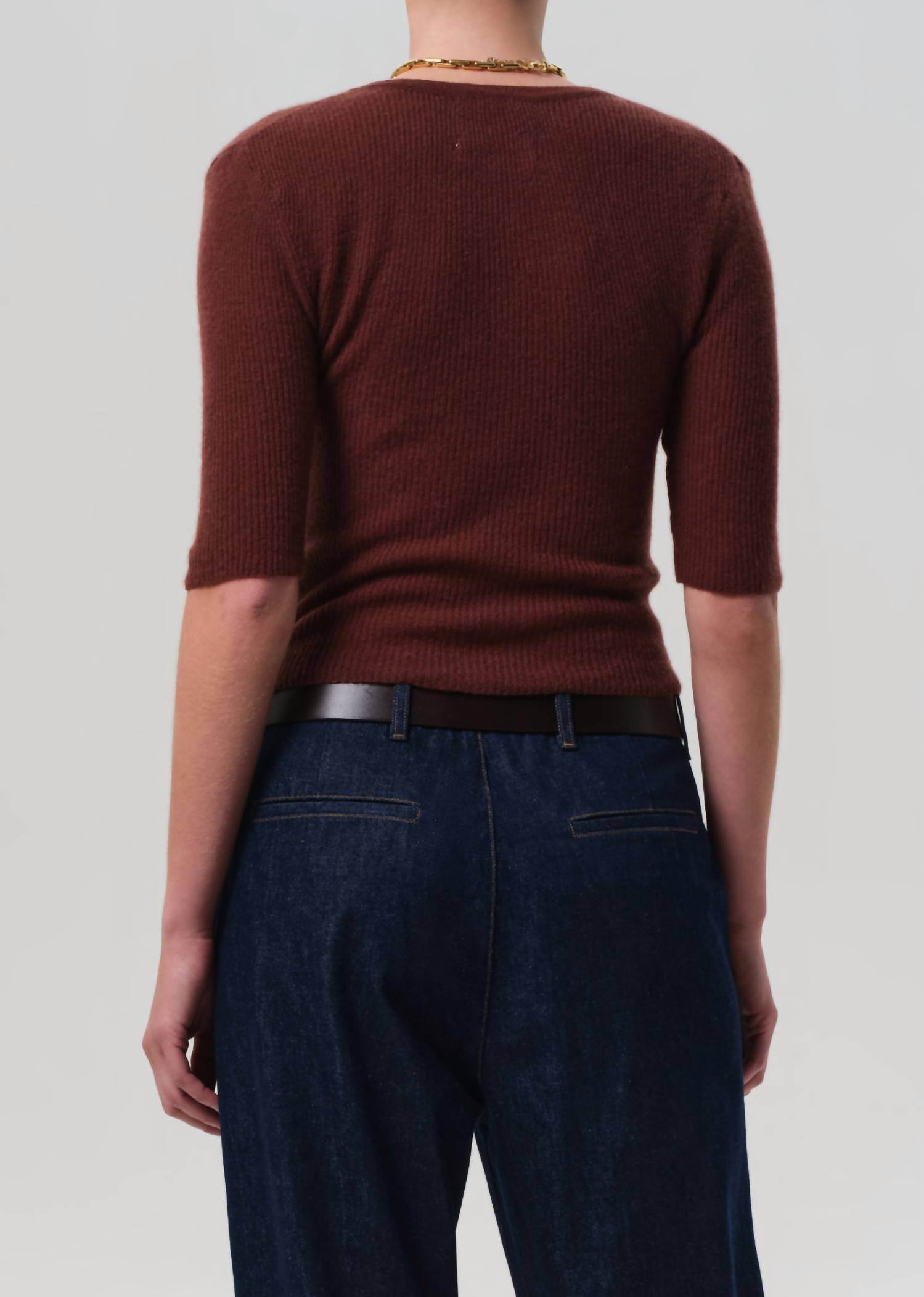 Citizens of Humanity Tabitha Refined Fit Cardigan in torrone - women's cardigan - alternate view