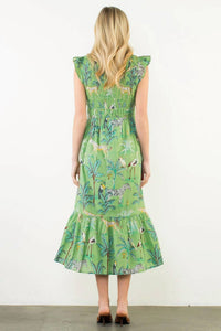 Thml - Flutter Sleeve Animal Print Maxi Dress