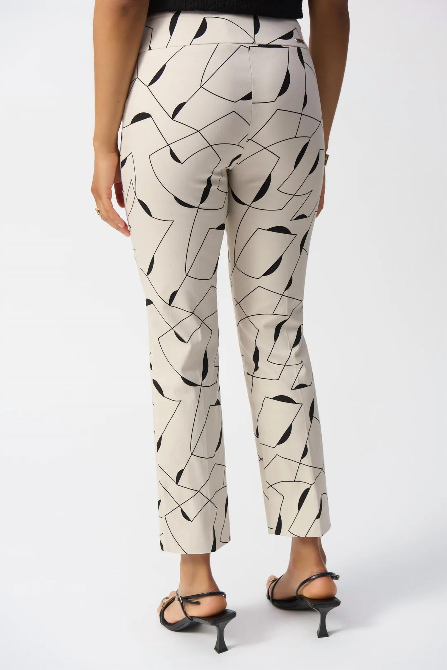 Joseph Ribkoff - Geometric Print Straight Leg Pants