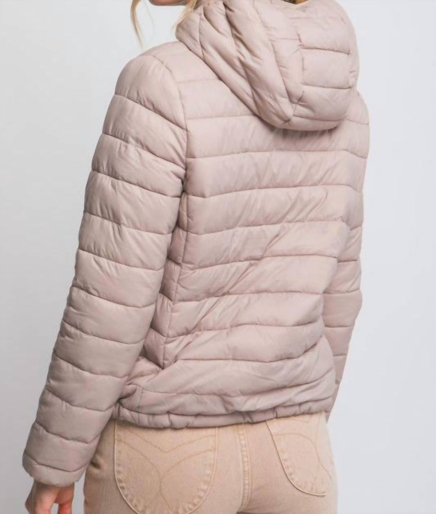 Love Tree - Hooded Light Puffer Jacket