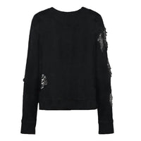 N:Philanthropy - Women's Blackbird Ripped Sweatshirt Top Pullover
