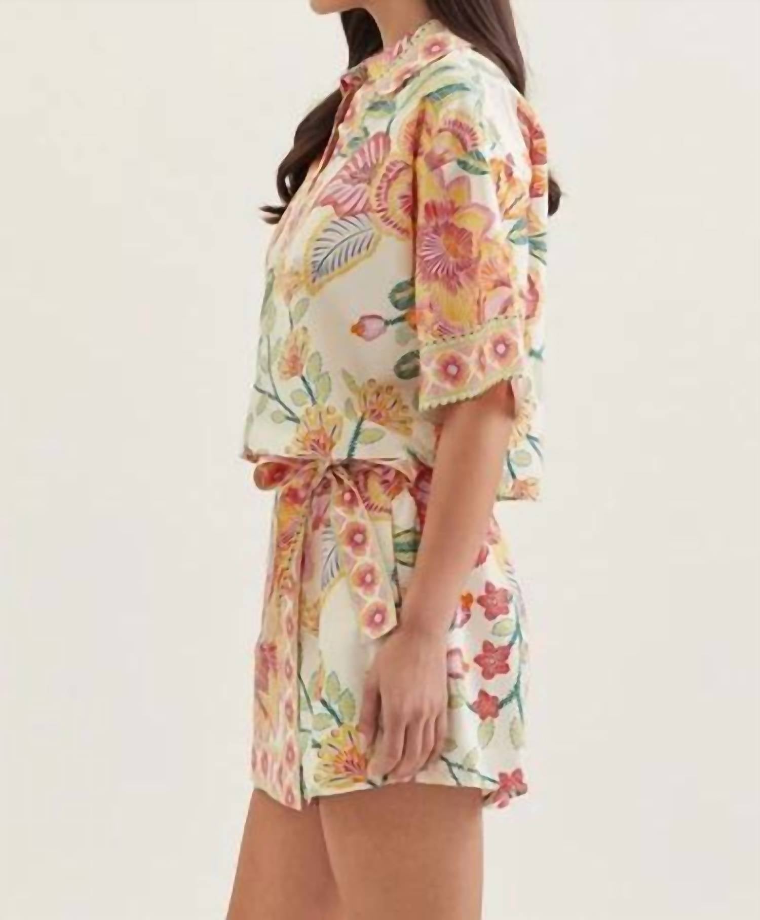 Entro - Botanical Print Top
