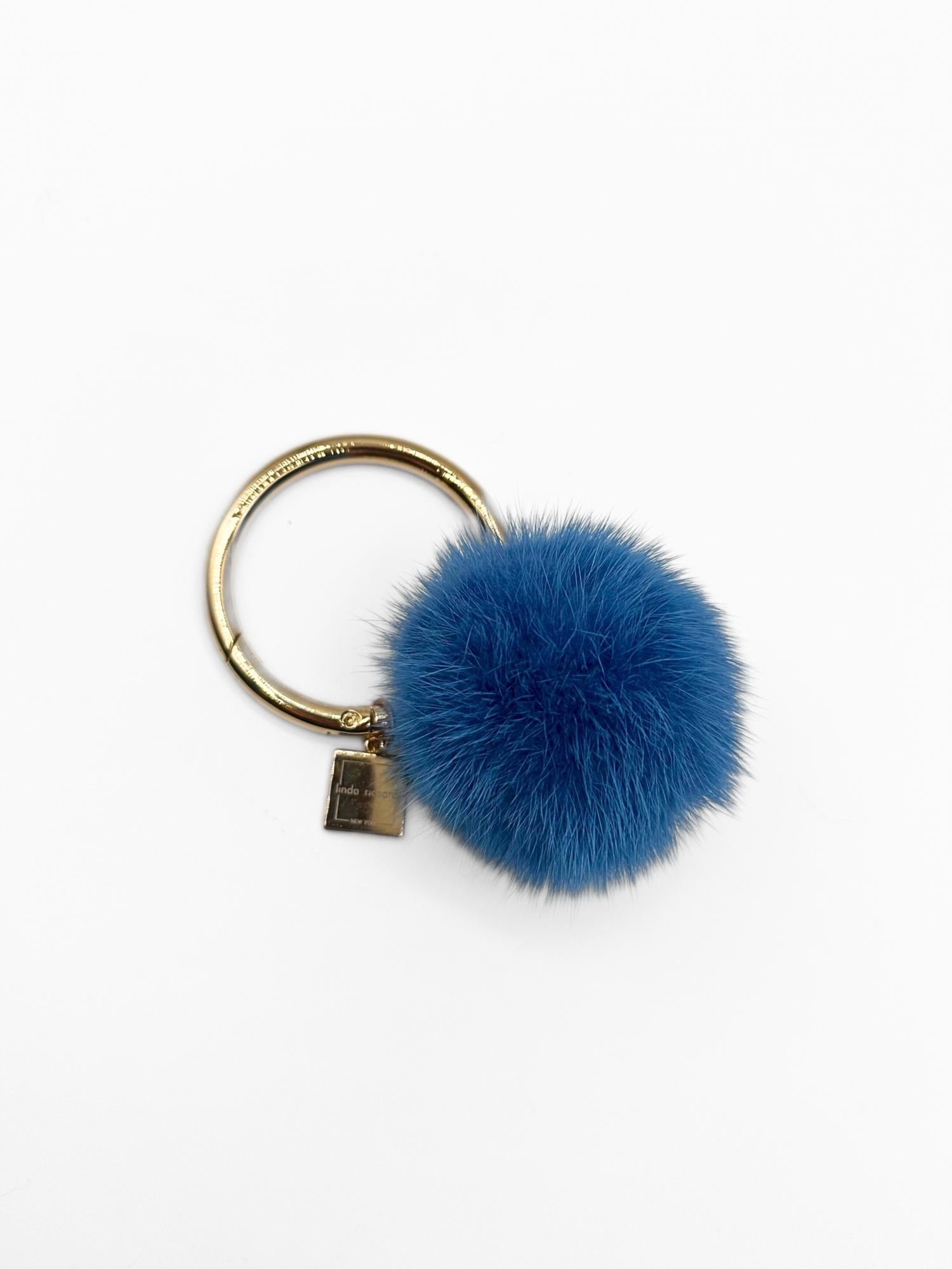 Linda Richards - Women's Mink Pom Large Key Ring