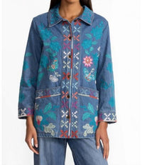 Johnny Was - LONG DENIM WORKER JACKET PETRA
